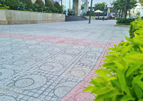 Gạch Terrazzo ngoài trời Secoin tại Vincom Plaza Long Xuyên, An Giang